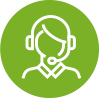 icon of person with headset