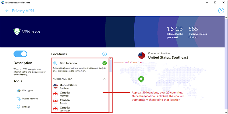 VPN locations