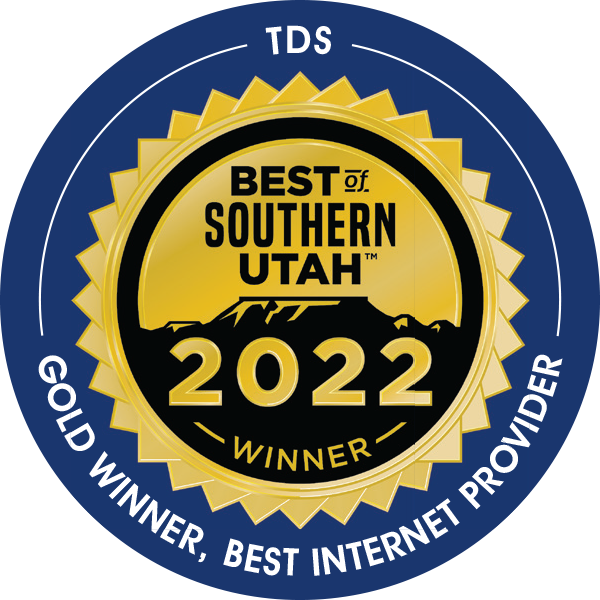 Gold winner, best internet provider of Southern Utah 2022