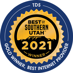 Gold winner, best internet provider of Southern Utah 2021