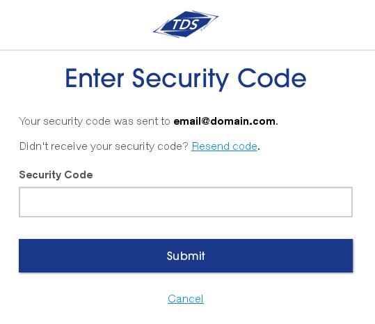 Enter security code Screenshot