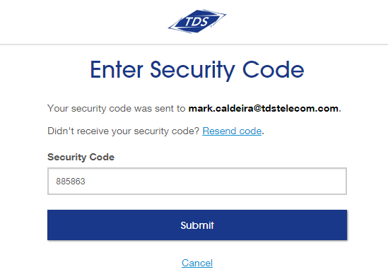 Enter security code