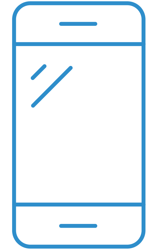 A graphic of a smart phone