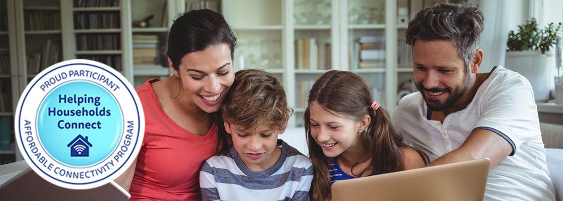 Family Using Internet Devices