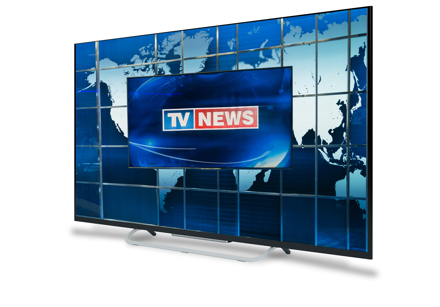 TV screen showing TV News