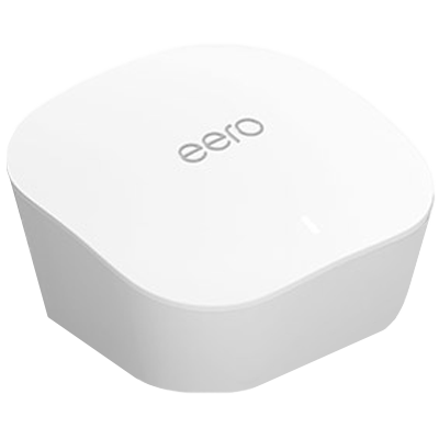 White box with eero and white light on top of box