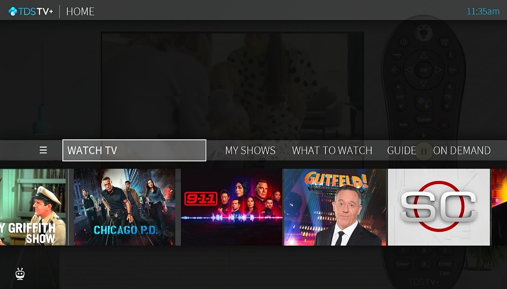 Home screen of TDS TV+ on Fire TV